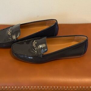Kate Spade Glossy Navy Loafers
